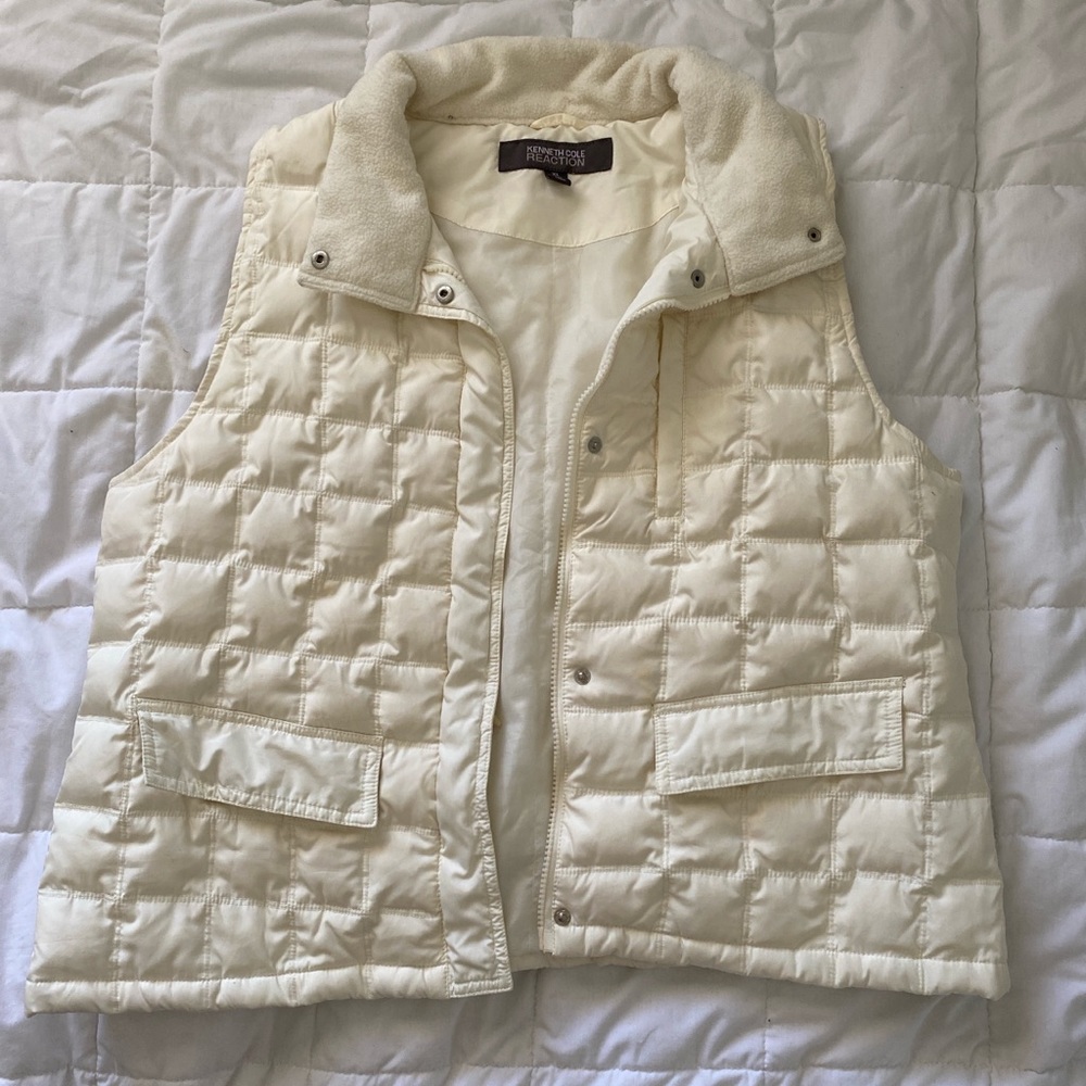 White Puffer Snow Winter Jacket Vest